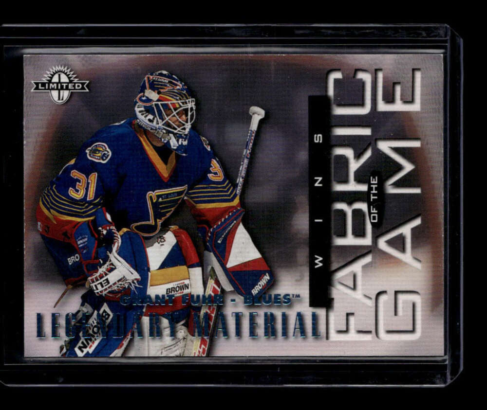 1997-98 Donruss Limited Fabric of the Game 45 Grant Fuhr L 18/100 Legendary