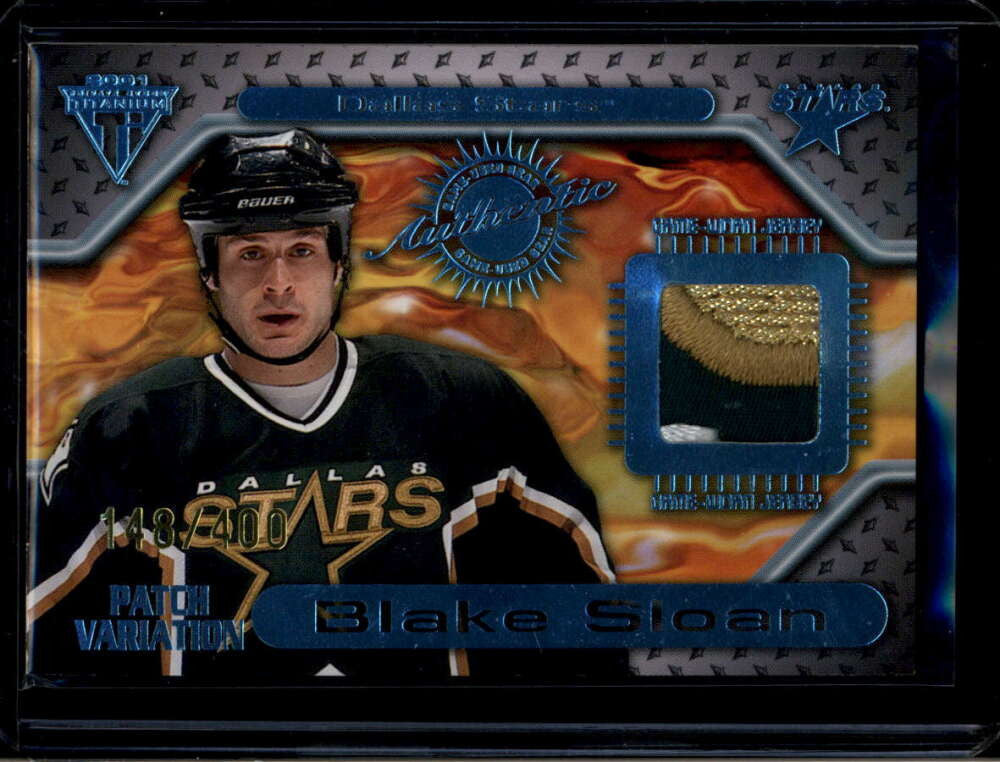 2000-01 Titanium Game Gear Patches 91 Blake Sloan Patch 148/400