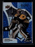 2021-22 Upper Deck Allure Pink Blue Leopard 146 Jeremy Swayman Rookie