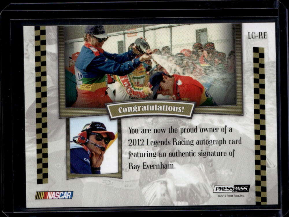 2012 Press Pass Legends Autographs Silver RE Ray Evernham Auto 191/250