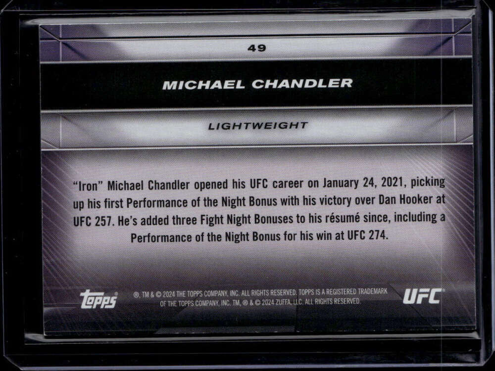 2024 Topps UFC Knockout Black 49 Michael Chandler 4/10