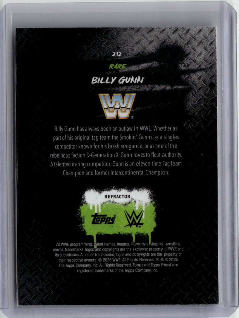 2025 Finest WWE Refractor 212 Billy Gunn R Rare