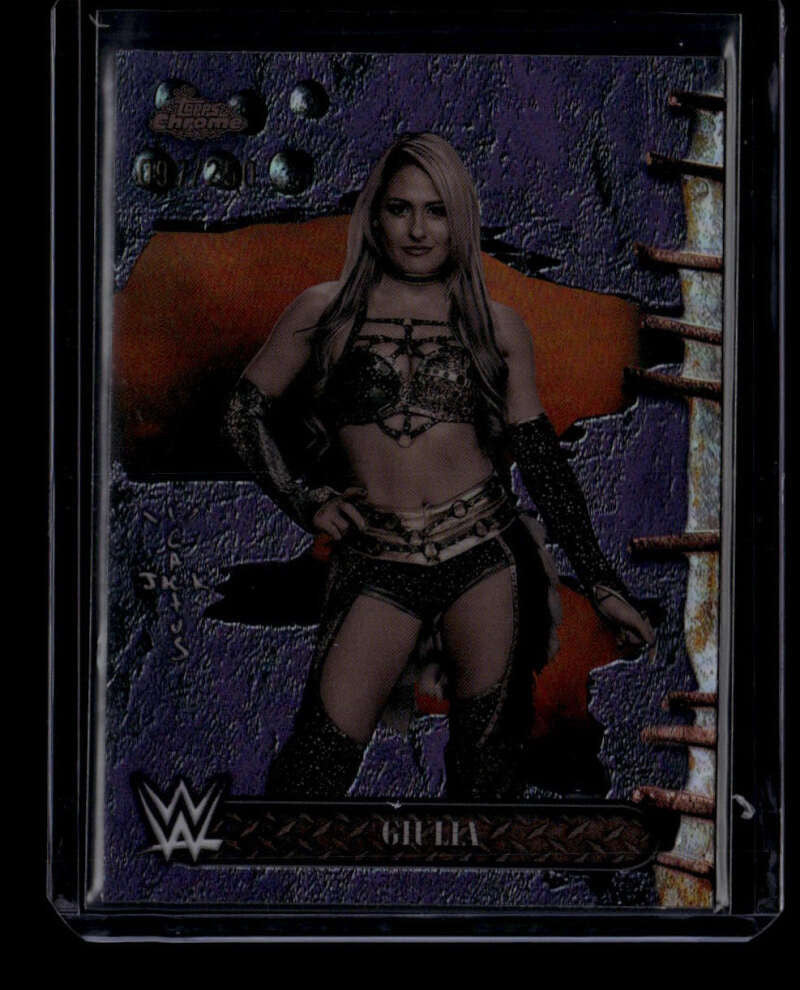 2025 Topps Chrome Cactus Jack WWE Purple Refractor 58 Giulia 97/250