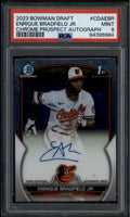 2023 Bowman Chrome Draft Autographs CDAEBR Enrique Bradfield Jr. RC Auto PSA 9