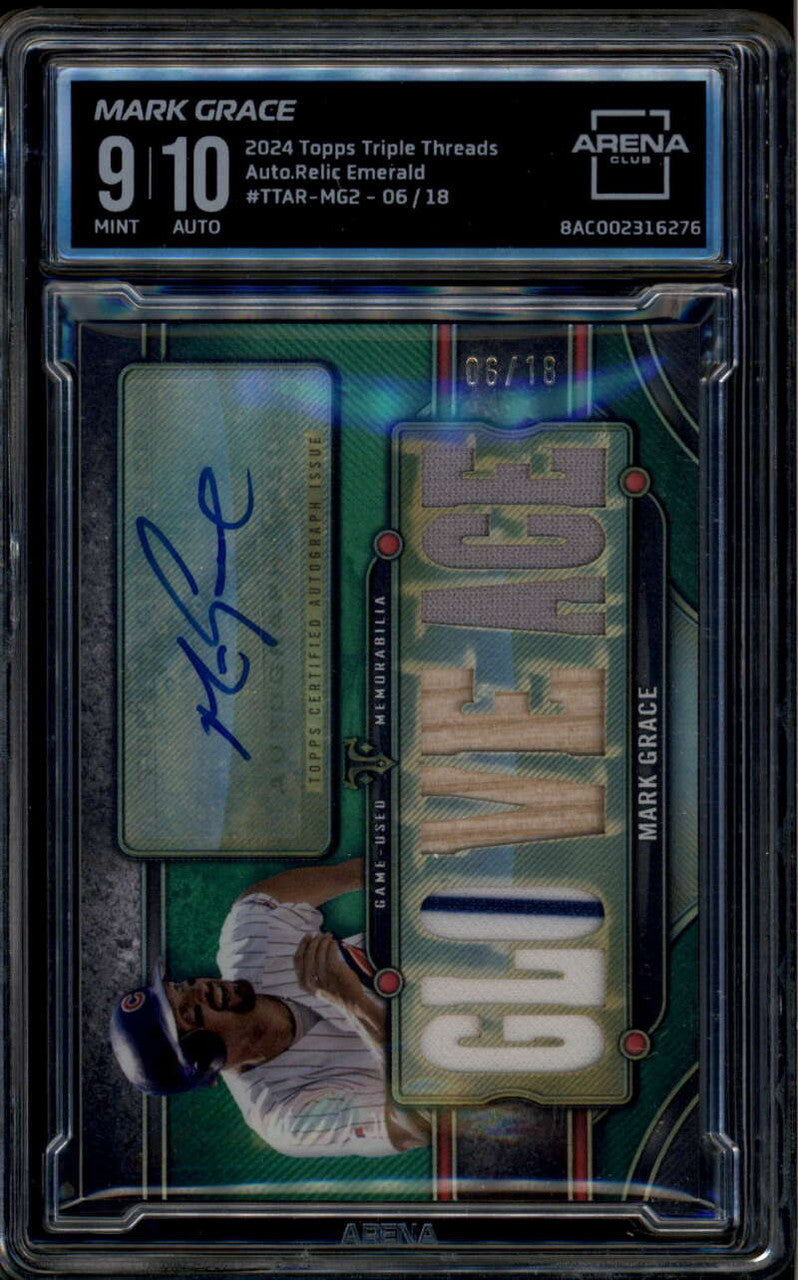 2024 Topps Triple Threads Autograph Mark Grace Bat Jersey Auto 6/18 ARENA 9 MINT