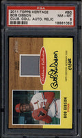 2011 Topps Heritage Clubhouse Collection Relic Bob Gibson Jersey Auto 7/25 PSA 8