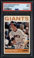 2013 Topps Heritage 490b Buster Posey At Bat Action SP PSA 9 MINT