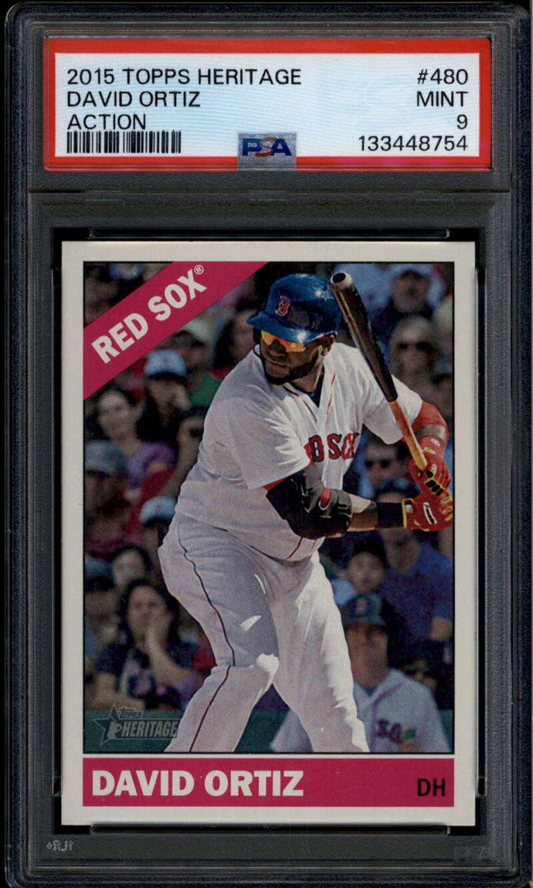 DELETE 175987 2015 Topps Heritage 480b David Ortiz Action SP PSA 9 MINT