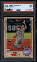 2017 Topps Heritage 450b Mike Trout Action SP PSA 9 MINT