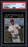 2020 Topps Heritage Silver Team Name Variations 403 Juan Soto SP PSA 9 MINT