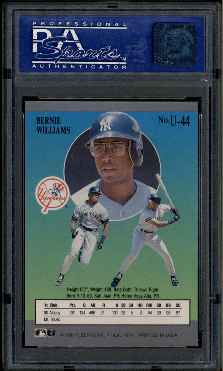 1991 Ultra Update u44 Bernie Williams PSA 10 GEM MT