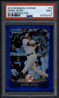 SOLD 176036 2012 Bowman Chrome Blue Refractor 10 Derek Jeter 93/250 PSA 9 MINT