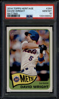 2014 Topps Heritage 284b David Wright Batting SP PSA 10 GEM MT