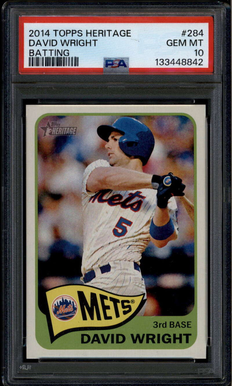 2014 Topps Heritage 284b David Wright Batting SP PSA 10 GEM MT