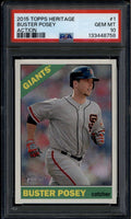 2015 Topps Heritage 1b Buster Posey Action SP PSA 10 GEM MT