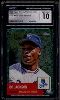 2022 Topps Chrome Platinum Toile White Green Refractor 290 Bo Jackson /99 CGC 10