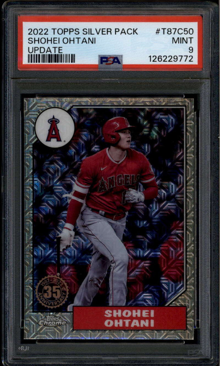 2022 Topps Update '87 Silver Pack Chrome t87c50 Shohei Ohtani PSA 9 MINT 29772
