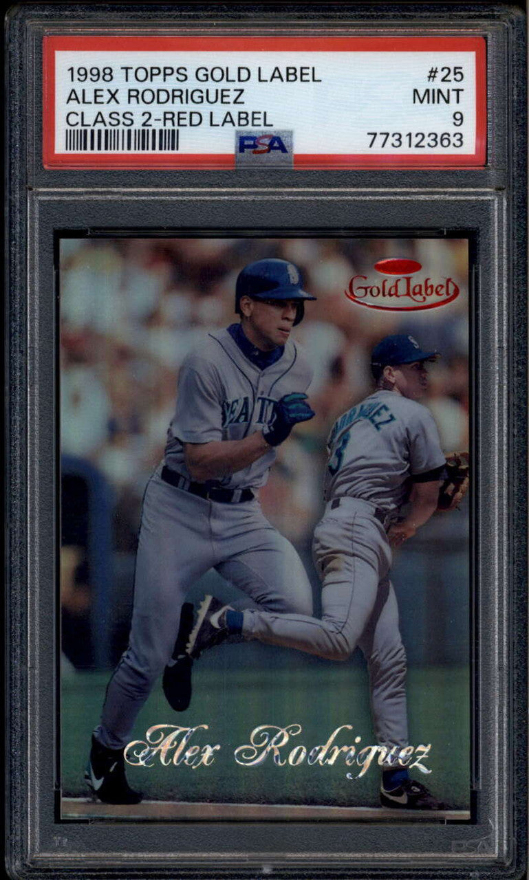 SOLD 176107 1998 Topps Gold Label Class 2 Red 25 Alex Rodriguez 21/50 PSA 9 MINT