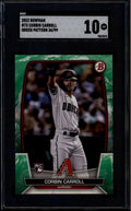 2023 Bowman Green Pattern 73 Corbin Carroll Rookie 34/99 SGC 10 GM