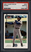 2001 Fleer Focus 247 Ichiro Suzuki Rookie 134/999 PSA 10 GEM MT