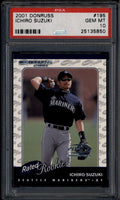 2001 Donruss 195 Ichiro Suzuki RR Rated Rookie 1658/2001 PSA 10 GEM MT POP 3