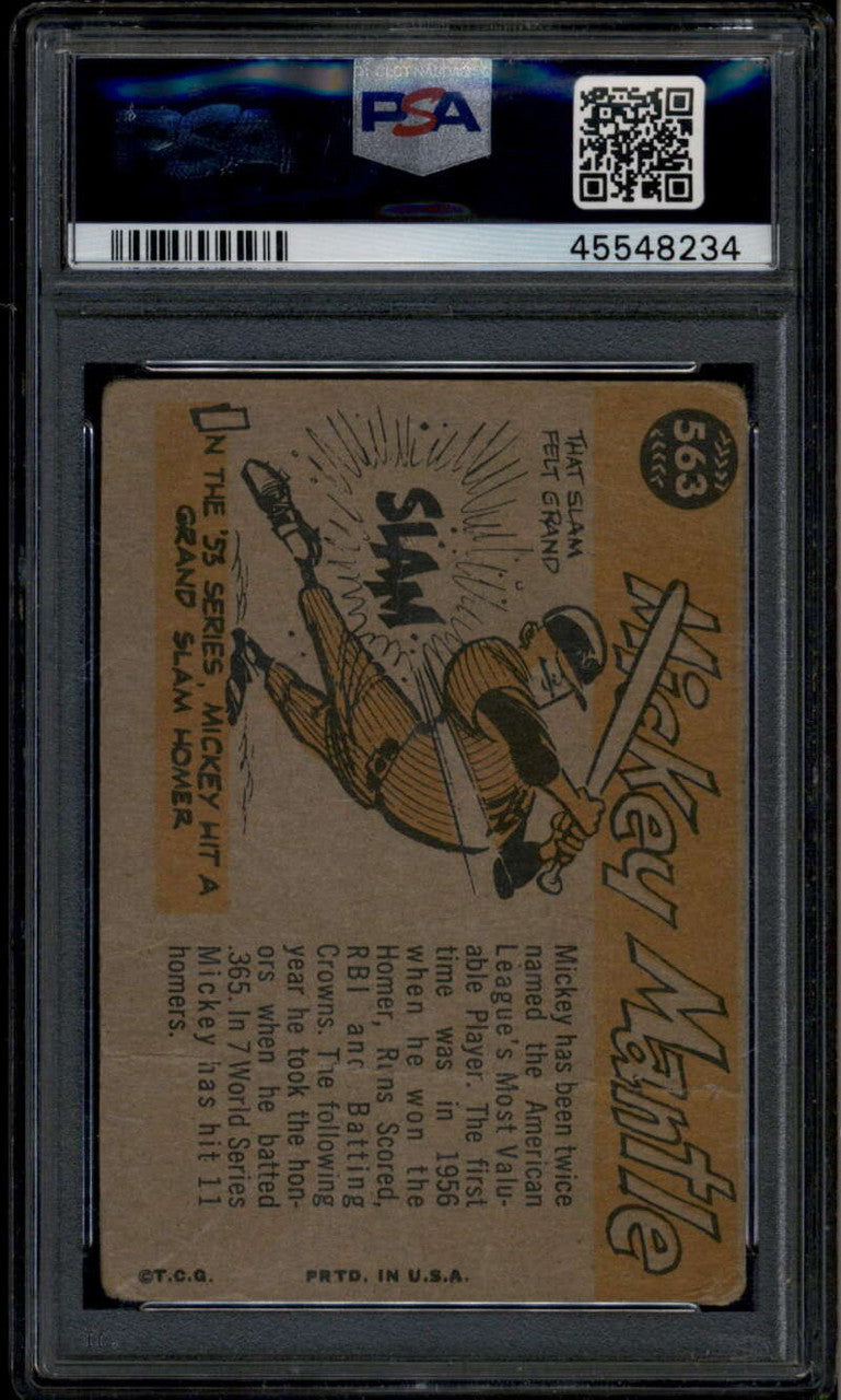 1960 Topps 563 Mickey Mantle AS All Star PSA AUTHENTIC