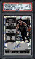 2023-24 Panini Contenders Optic Cracked Ice 120 Jalen Wilson RC Auto /23 PSA 10