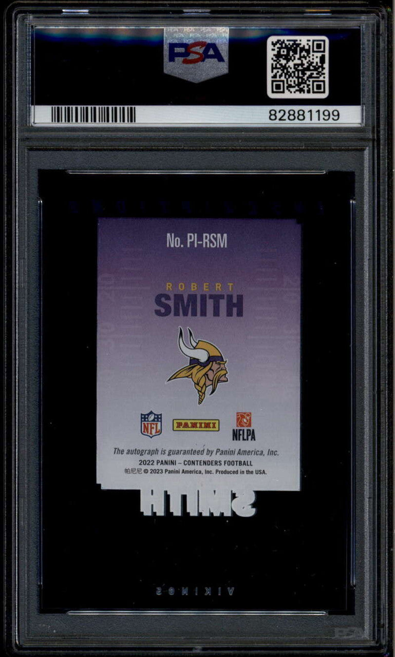 2023 Panini Luminance Pinnacle Inscriptions Contenders Robert Smith Auto PSA 9