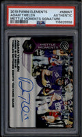 2019 Panini Elements Mettle Moments Signatures 25 Adam Thielen Auto 15/25 PSA