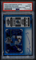2022 Panini Contenders Optic Teal 124b Jameson Williams Rookie Auto 13/30 PSA 10