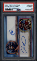 SOLD 176254 2024 Topps Chrome Dual Autographs Jayden Daniels Caleb Williams RC Auto PSA 10
