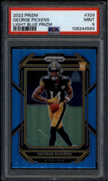 2022 Panini Prizm Prizms Light Blue Refractor 329 George Pickens Rookie PSA 9