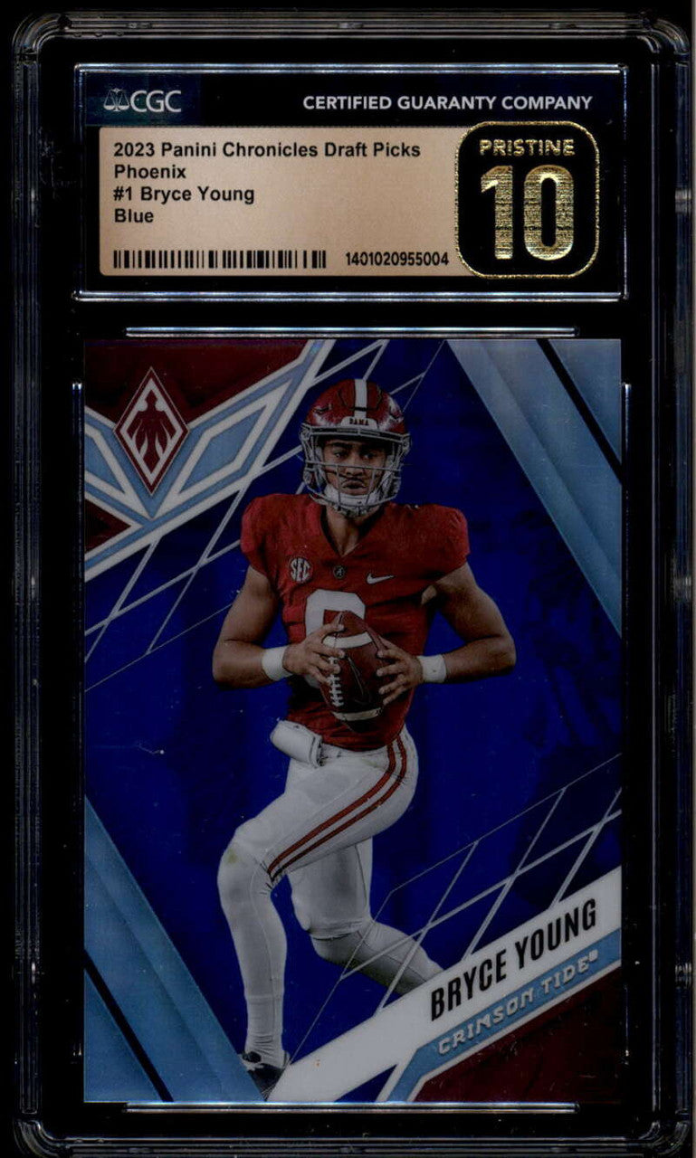 2023 Panini Chronicles Draft Phoenix Blue 1 Bryce Young RC 6/99 CGC 10 PRISTINE