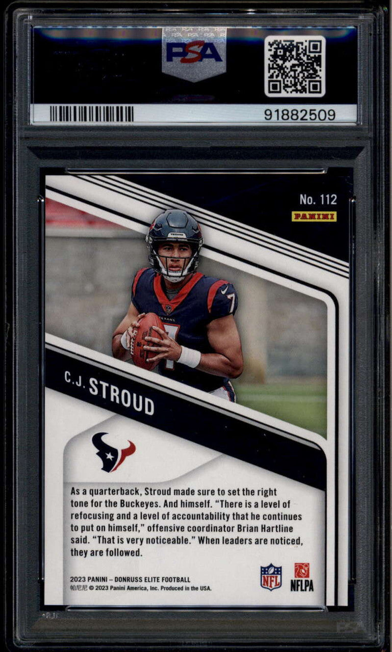 2023 Elite Maroon 112 CJ Stroud Rookie 145/149 PSA 9 MINT