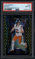 2024 Select Prizm Gold Dragon Scale Refractor 382 Bo Nix RC 2/10 Suite PSA 10