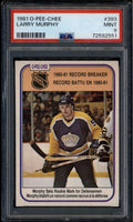 1981-82 O-Pee-Chee 393 Larry Murphy RB Rookie Record Breaker PSA 9 MINT