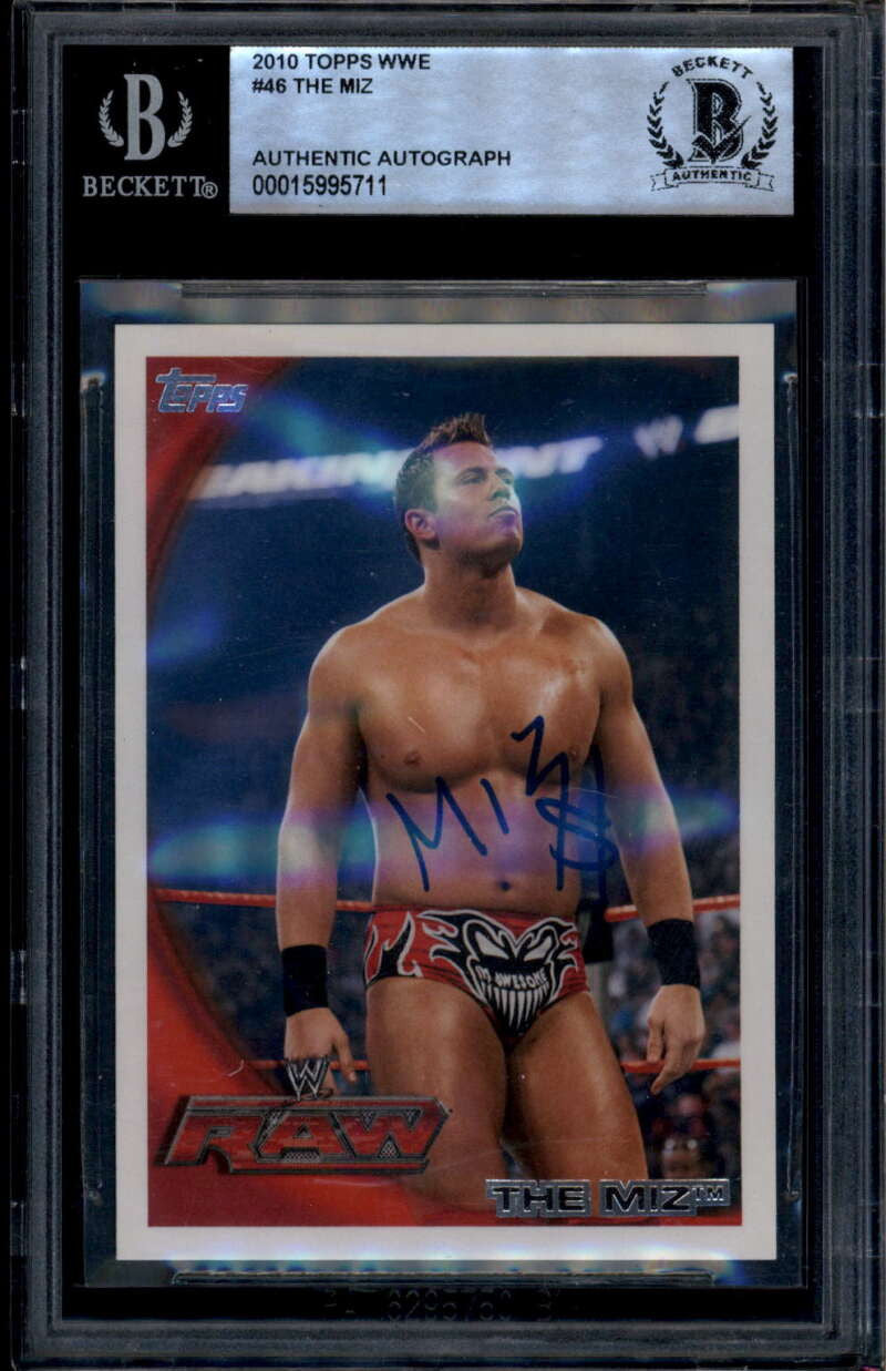 2010 Topps WWE 46 The Miz BAS Beckett Authentic Autograph Auto