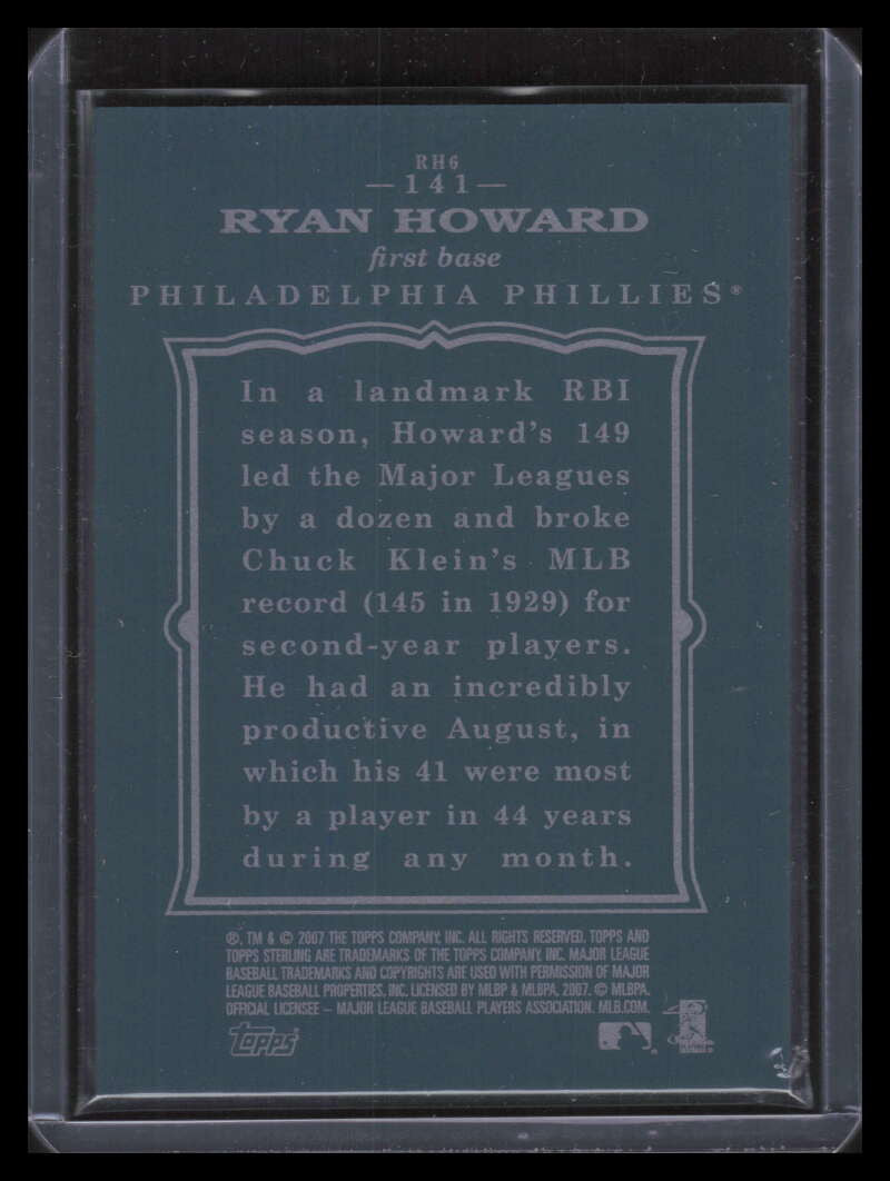 2007 Topps Sterling 141 Ryan Howard 24/250