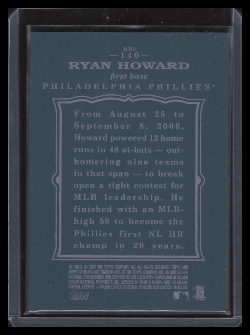 2007 Topps Sterling 140 Ryan Howard 213/250