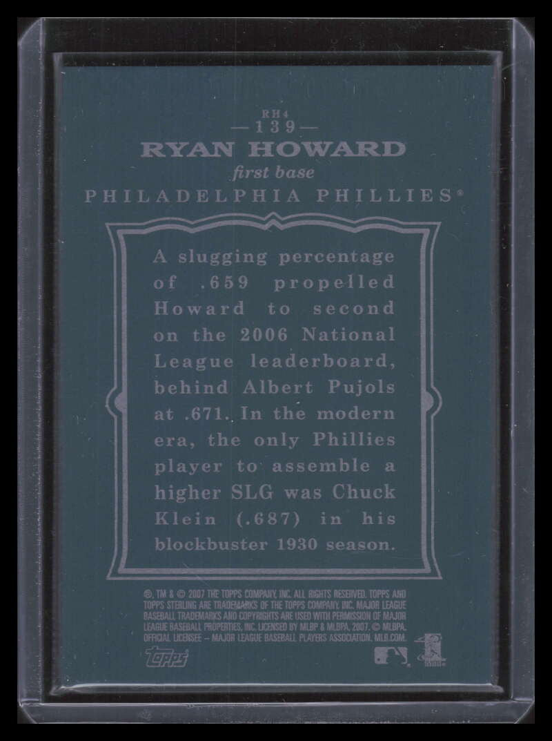2007 Topps Sterling 142 Ryan Howard 158/250