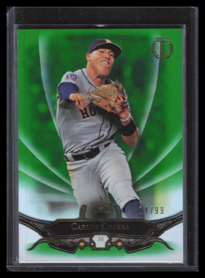2016 Topps Tribute Green 12 Carlos Correa 14/99