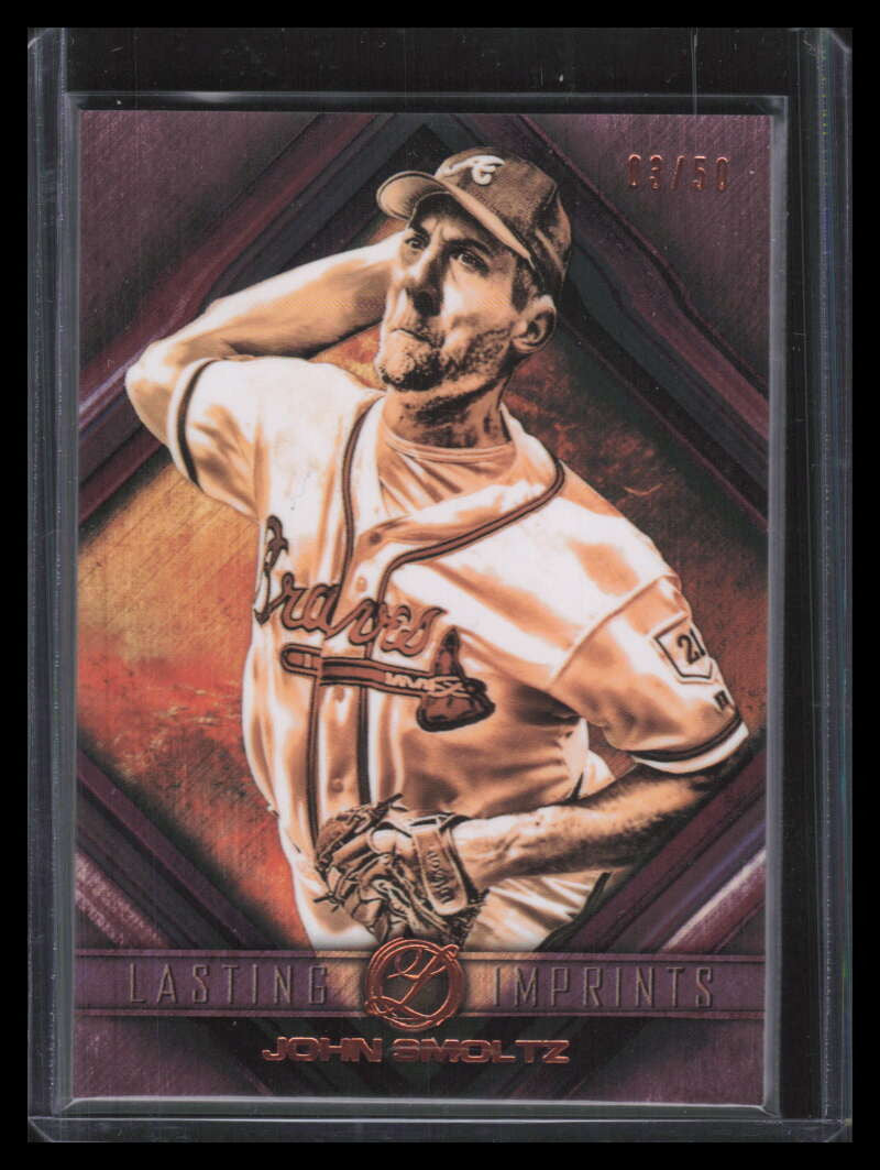 2016 Topps Legacies of Baseball Lasting Imprints Purple LIJS John Smoltz 3/50