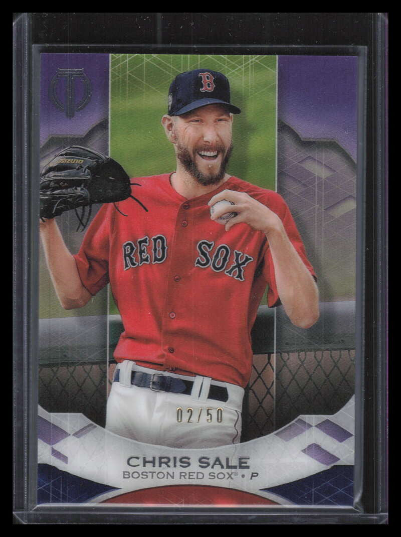 2019 Topps Tribute Purple 48 Chris Sale 2/50
