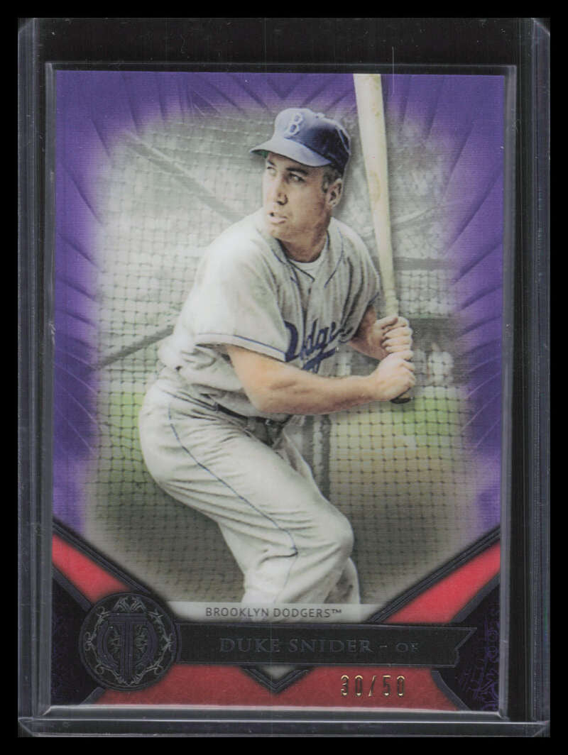 2017 Topps Tribute Purple 8 Duke Snider 30/50