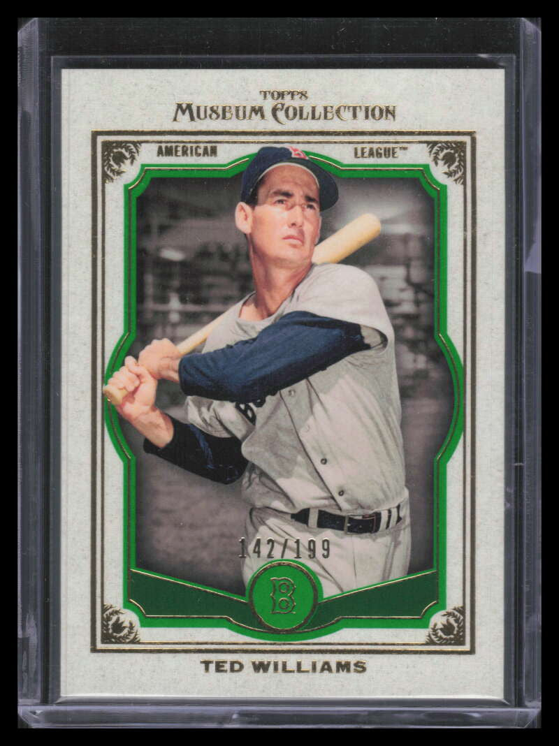 SOLD 178323 2013 Topps Museum Collection Green 4 Ted Williams 142/199