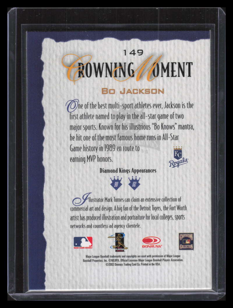 2002 Diamond Kings Bronze Foil 149 Bo Jackson