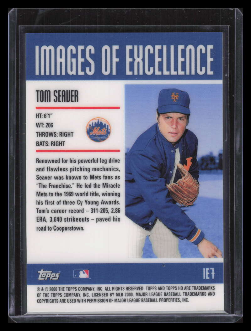 2001 Topps HD Images of Excellence Aluminum ie7 Tom Seaver