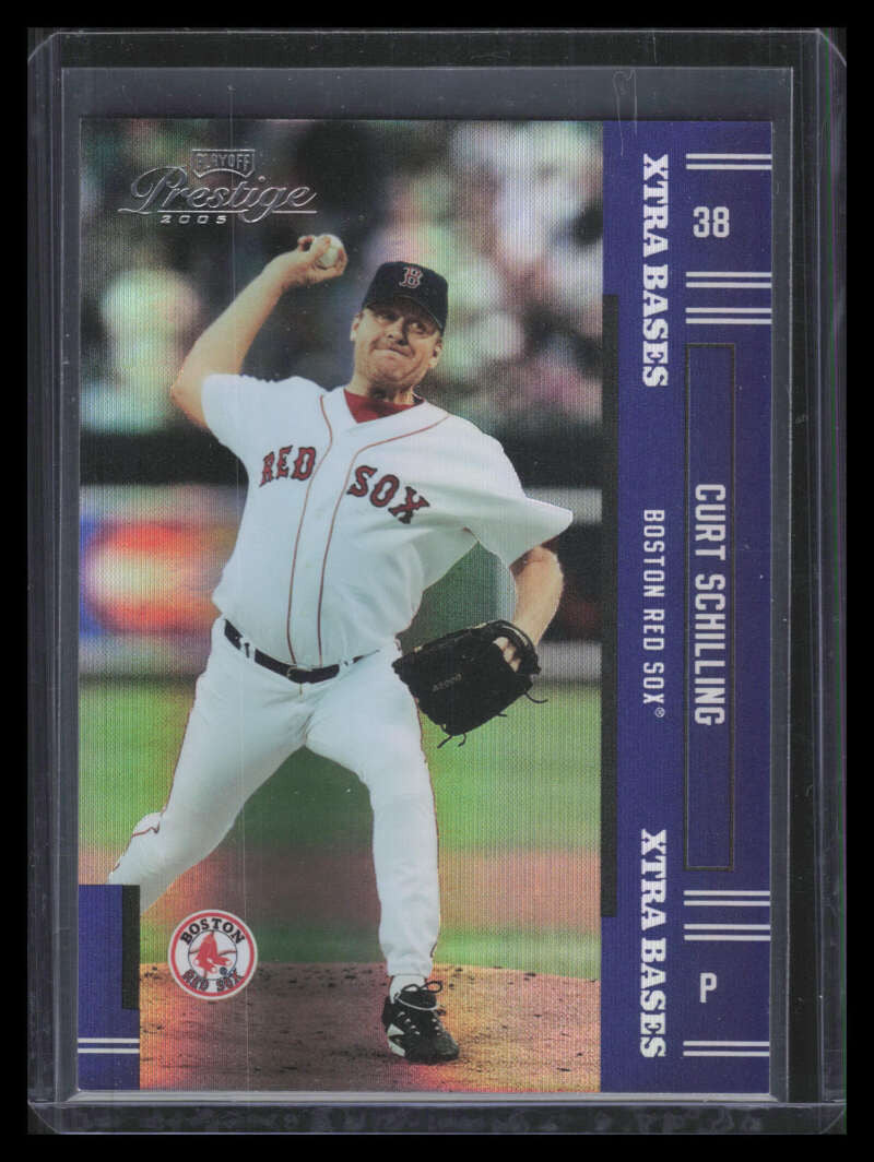 SOLD 178346 2005 Playoff Prestige Xtra Bases Purple 38 Curt Schilling 54/100