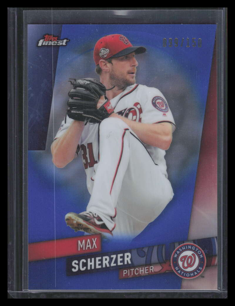 2019 Finest Blue Refractor 97 Max Scherzer 99/150