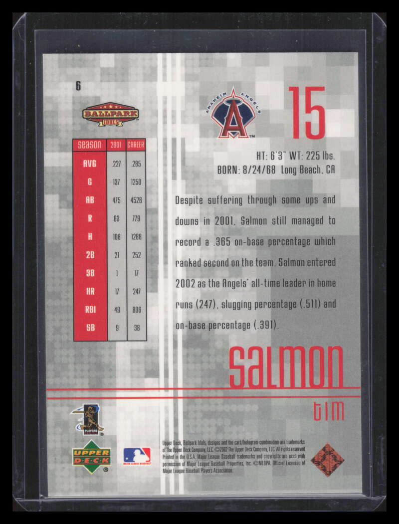 2002 Upper Deck Ballpark Idols Bronze 6 Tim Salmon 75/100